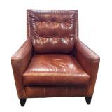 JONATHAN LOUIS Leather Club Chair w Nailhead Trim