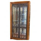 BERNHARDT Modern Cherry and Iron Door Cabinet
