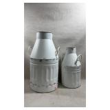 2 modern farmhouse metal decorative plant stands