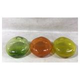 3 Hanging Vintage Blown Glass Bud Vases