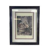 Print  Hermann Kaulbach "The Fish"