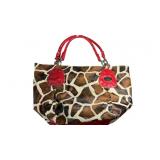 Large Giraffe Print Tote Bag with Dooney & Bourke
