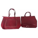 (2) Red Oversized Tote Bags, Weimeibaige &