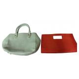 (2) Charming Charlie Croc Embossed Bags, Clutch,