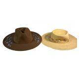 Vintage Custom Embroidered Cato Felt Hat, Woven
