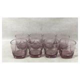 Eight Amethyst-Colored Glass Tumblers
