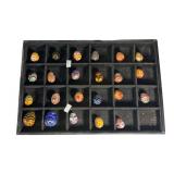 Decorative Murano-inspired Blown Glass Eggs