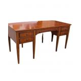 Elegant Wooden Inlaid Wood Tapered Legs Writing