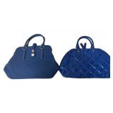 Maxx New York Signature Blue Quilted Handbag,