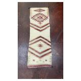Southwestern-style flat-woven wool runner rug