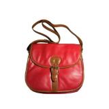 Ili New York Leather Crossbody Satchel Red &
