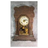 Antique Sessions Oak Mantel Clock
