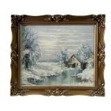 G. Wagner Winter Landscape Oil On Canvas