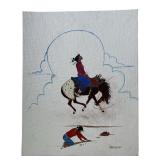 Charley Singer Untitled Gouache on Canvas Panel