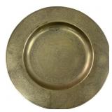 Vintage Chinese etched brass plate