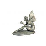 Vintage Resin Garden Fairy Sculpture Faux-stone