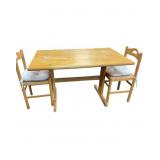 Oak Wooden Table with 2 Chairs