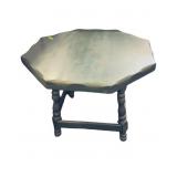 Octagon Wooden Side Table Hunter Green Painted