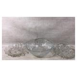 Vintage Pressed Glass Serving Bowls