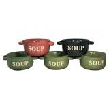 (5) Vintage Mulberry Home Speckled Soup Bowls