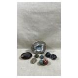 crystal and mineral collection features a large,