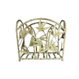 Vintage Palm Beach Regency Metal Magazine Rack
