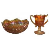 Antique 1910s Fenton Marigold Carnival Glass