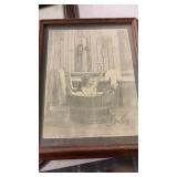 3 Framed Risque Prints