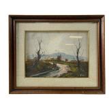 Signed European impressionist oil On Board
