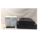 Optimus stereo receiver, audio player and speakers