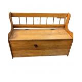 Wooden Bench with Storage