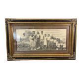 Antique Framed Family Photo with Joy Kilmer 'The