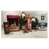 large collection of vintage Christmas decor