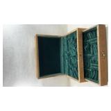 vintage wooden silverware chest