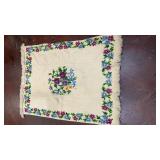 vintage Swedish huck-woven textile features a