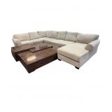 3pc Custom Sectional Sofa with Chaise Lounge