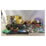 Craft Supplies with Wooden Birdhouses