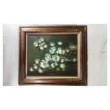 Original Oil Painting of Still-life White Roses