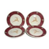 (8) Pier 1 Rustic Reindeer Salad Plates Christmas