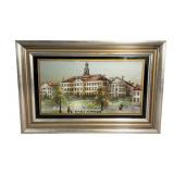 Vintage ï¿½glomisï¿½ Reverse Painting of Dartmouth