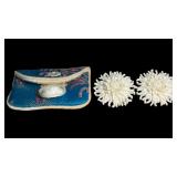 Vtg. Mother-of-Pearl Hand-carved Ring, Vtg.