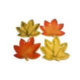 (4) Vintage Maple Leaf Small Desert Plates