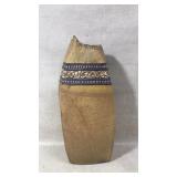 Handcrafted Ceramic Vase with Decorative Bands