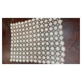 large, vintage hand-crocheted cream cotton