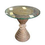Accent Table with Glass Top