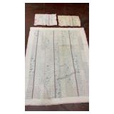 Vtg cottage-style floral and striped patchwork