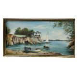 G. Munar Coastal Scene Oil On Canvas