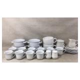 White Gibson Ceramic Dinnerware Assortment Set