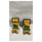 vintage mid-century modern ceramic caveman shelf