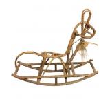 Vintage Bamboo Rocking Horse, 1960s